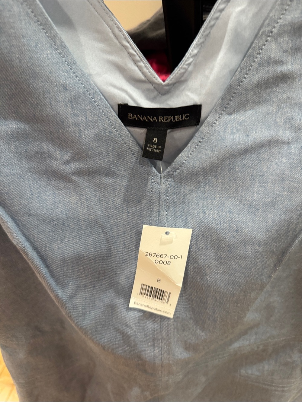 Banana Republic Pale Blue V-Neck Sheath Dress - Picture 2 of 3